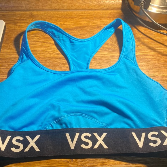 VSX SPORT BLUE NO PADDING SPORTS BRA - Picture 1 of 3